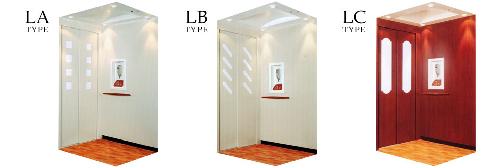 【PCページ用】[画像]ホームエレベーター基本3タイプ（LA、LB、LC）