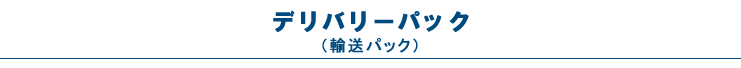 デリバリーパック（輸送パック）